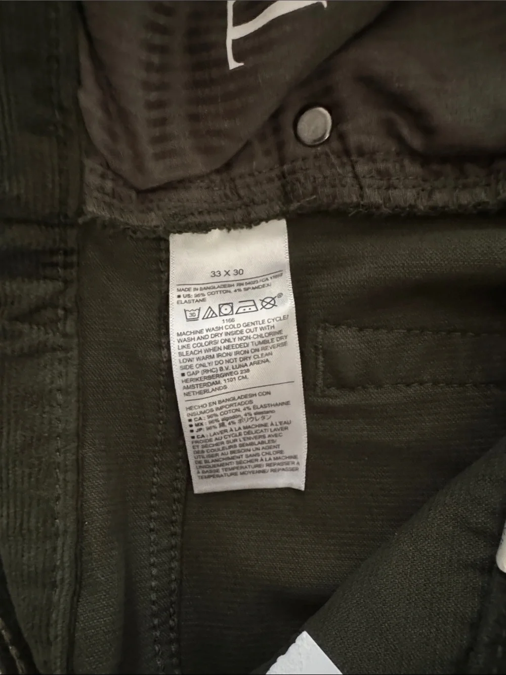 Banana Republic Factory Men's Corduroy Pants - Moss Green size 33 x 30